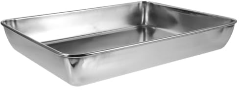 CLISPEED Bain d'oiseaux en Métal pour Cage Bac de Bain pour Pigeons et Perroquets Profond 35x30 Cm Accessoire Compatible Cages Nettoyage Sécurisé pour Petits Oiseaux