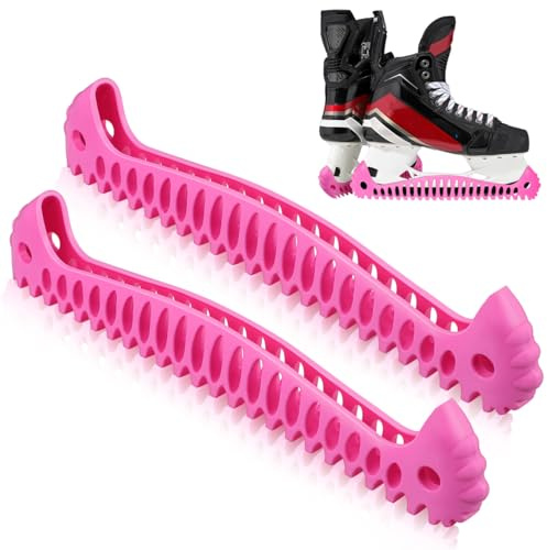 Angoily 1 Paar Kufenschoner Eiskunstlauf Schlittschuhe, Verstellbarer Eishockey Schlittschuhe Schoner, Kufenschutz Eishockey Schlittschuh Schoner Zubehör für Kinder und Erwachsenenkufen