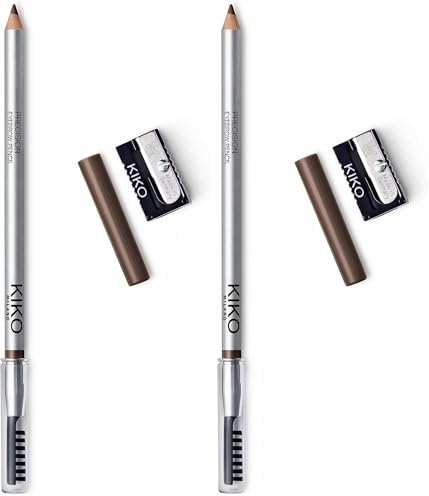 KIKO Milano Precision Eyebrow Pencil 04, Matita Per Sopracciglia Con Formula Rigida Di Microprecisione E Pettine Separatore (Confezione da 2)