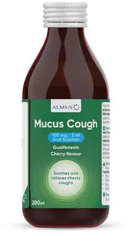 Almus Mucus Cough 100mg/5ml Oral Solution 200ml | Relief for Mucus Coughs | Cold & Flu Relief