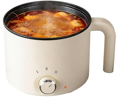 Pentola elettrica – Multifunzione a bassa , padella personale, fornello elettrico per spaghetti istantanei con sicurezza contro il surriscaldamento, elettrodomestico per dormitorio