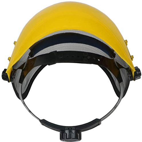 Ausla Casco di Sicurezza per Motosega Visiera in Rete di Acciaio ABS Regolabile 28 X 30 Cm Casco Protettivo per Lavori Forestali con Visiera Integrale per Giardinieri Taglialegna Decespugliatore