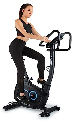 Capital Sports Durate - Cyclette, Ergometro, Cyclette da Camera con Cardiofrequenzimetro, Resistenza Regolabile 8 Livelli, LCD, Volano da 9 kg, 9 Programmi Preimpostati, Max. 100Kg, Nero