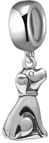 Hunde-Charm, 925er-Sterlingsilber, Tierperle, Haustier-Geburtstag, Jahrestag, Anhänger für Pandora-Charm-Armband