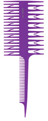 Hair Dyeing Comb for Woman, Hair Highlight Sectioning Comb Hair Tint Coloring Dye Styling Tools(Purple)