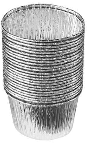 100 bandejas de aluminio de 85 cc para dulces, magdalenas y porciones individuales en molde pequeño