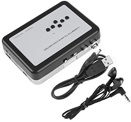 Kassettenkonverter Tragbare Kassettenspieler in MP3-Konverter Stereo-USB-Kassette Digitales Band MP3 Musik Player Konvertieren von Kassetten auf MP3, Plug-and-Play