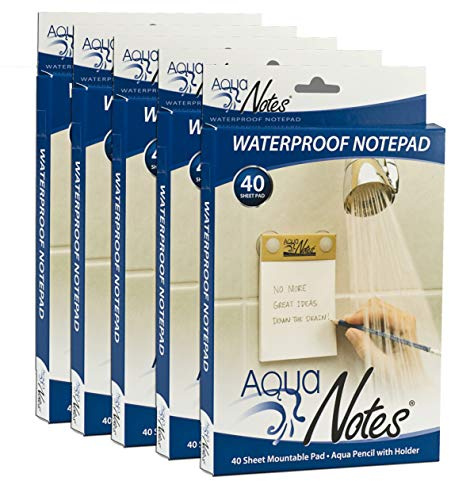 AquaNotes Wasserdichter Notizblock, 5 Stück