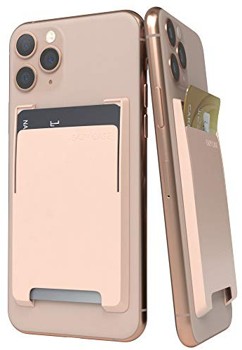 EAZY CASE Kartenhalter für Smartphones, Starkhaftendes Kartenetui, selbstklebend, Kartenfach für das Handy, Kartenhülle, Halterung für Ausweise, Halter für Kreditkarte, EC-Karte, Rosa