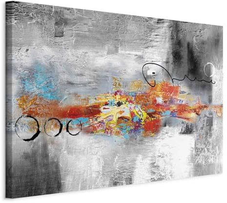 murando - Akustikbild Silber wie gemalt, 90x60 cm, 1-teilig, Schallschutz | Verbessert Raumakustik, reduziert Hall, ideal fürs Büro oder Wohnzimmer, hochwertige Verarbeitung, schnelle Montage, stilvoll