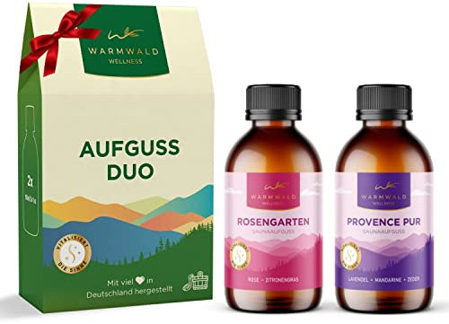 Infusione per sauna – Detergente per sauna con oli essenziali naturali – olio per sauna – profumo per sauna (foresta calda Duettt – 2 x 100 ml)