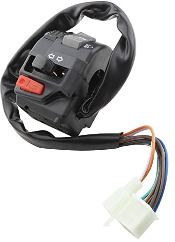 MangWany Interruptor para manillar de motocicleta ATV de 7/8 pulgadas 22 mm faro antiniebla luz intermitente claxon con arnés de cables