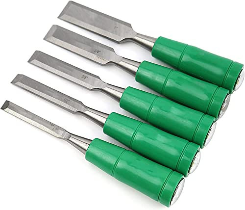 OITTo 5pcs/set Wood Carving Chisel Flat Carving Knife 3/8/1/2/5/8/3/4/1 Tail With Rivets For Carpenter DIY Tools lathe tools