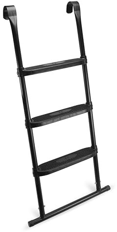 Salta - Hochwertige Trampolin Leiter XL / 52x110cm - Schwarz - 3 Schritte