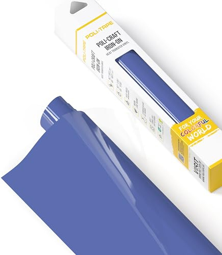 POLI-FLEX® TURBO® - Transferfolie für Textilien - Flexfolie zum Aufbügeln, Plotterfolie für DIY Shirts, Peri matt, 30,5 cm x 122 cm