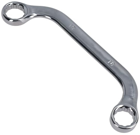 18mm + 19mm Half Moon Ring C Obstruction Spanner Wrench 12 Sided Bi-hex