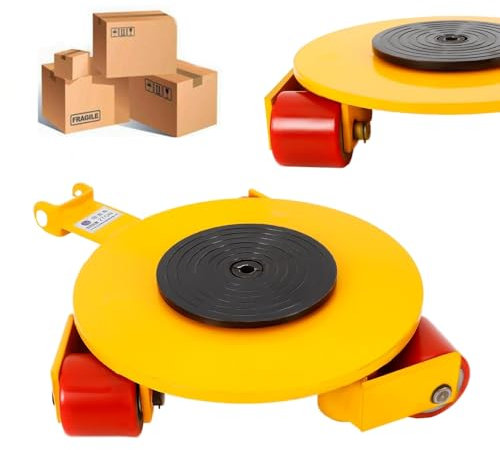 2T Machinery Mover, Transportfahrwerk 360° Drehung Schwerlastrollen Lenkfahrwerk Schwerlastrollen Transportroller Möbeltransportrollen Panzerrollen Industrierollen Transporthilfe