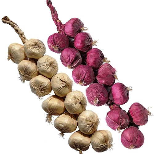 Tuxiaobu Lot de 2 cordes de légumes artificiels en plastique pour décoration de cuisine et maison