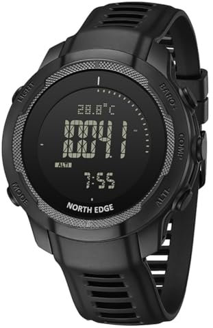 TPWEWRX Herren Outdoor Sport Digitaluhr mit Kohlefasergehäuse LED-Hintergrundbeleuchtung 50M Wasserdicht Kompasse Studentenuhr Militäruhren Intelligente Taktische elektronische Armbanduhr