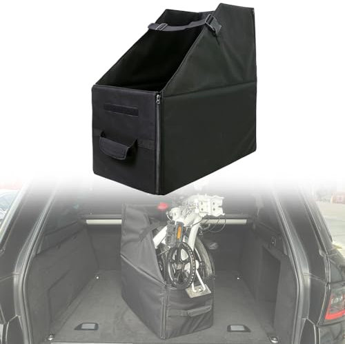 FCOUIID Faltbare Fahrrad-Aufbewahrungsbox – Outdoor-Fahrrad-Reiseschutzkoffer, Kofferraum-Rücksitze, Transportpack-Zubehör, 58,4 cm H x 58,4 cm L x 29,2 cm B