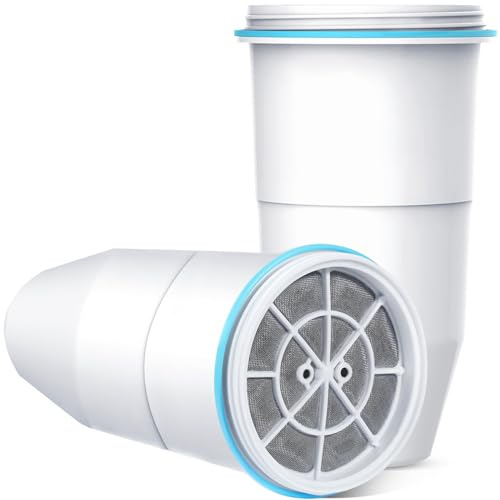 VIPHASES 6-Stage 0 TDS Water Filter Replacement for Zero Pitchers, 2-Pack | 99.99% impurity removal. High-efficiency 2-pack replacement refills fit ZR-001, ZR-017, ZR-004, and more.
