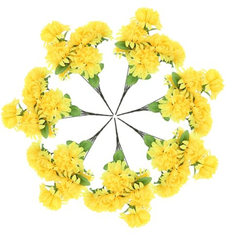 Alipis Bouquet Di Crisantemi Per Cimitero - Fiori Finti Realistici Per Servizi Funebri - Decorazioni Per Esterni