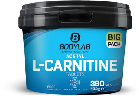 Bodylab24 Acetyl L-Carnitin 360 Tabletten, natürliche Aminosäure, für Ausdauer- und Kraftsportler in der Definitionsphase, 500mg Acetyl L-Carnitin pro Tablette, glutenfrei, laktosefrei, zuckerfrei