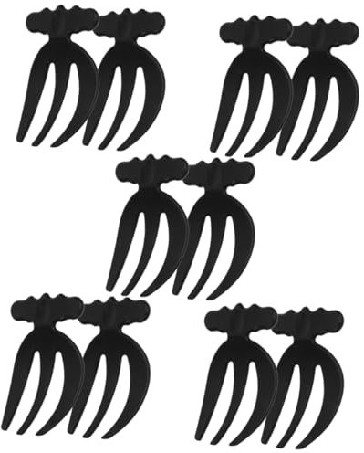 Cabilock 5 Juegos Garras De Tenedor para Ensalada Pinzas De Cocina Tenedor para Ensalada Pinzas para Mezclar Ensaladas Tenedor para Servir El Plastico Black 2 Piezas * 5