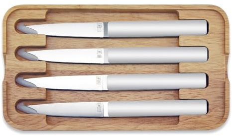 Tarrerias Bonjean - Coffret de 4 couteaux à steak Hector perle, lame lisse