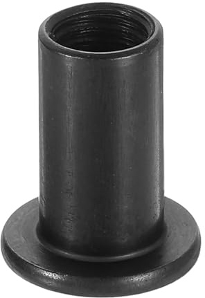 QUARKZMAN M8 T-nötter, 20 st. kolstål sexkantsnyckelinsatsmutter skruv stolphylsa mutter för möbler 18 mm höjd, svart
