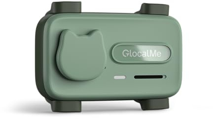 GlocalMe PetPhone, GPS Tracker per cane e gatto, chiamata bidirezionale, posizionamento globale, tracciamento in tempo reale, monitor della salute, mini GPS Tracker con abbonamento di 1 anno