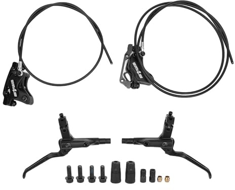 Tbest Fahrradscheibenbremse, 4 Kolben Dual Antrieb Ölbremse 1550 Mm Heckhebel Hydraulikscheibenbremsen Mountain -Radfahren Brems -Set mit Starker Versiegelung für Mountain Cycling