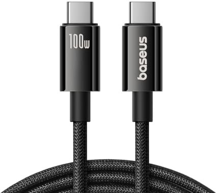 Baseus Cavo USB Tungsten Gold USB-C a USB-C 100 W 1,5 m (nero)