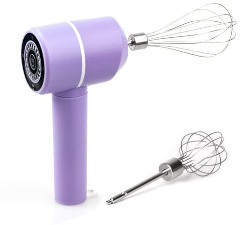 Hkfgdjdl Miscelatore manuale elettrico senza fili per la cottura in acciaio antiruggine Fruste Multi Speed Regolabile Design pratico Strumento da cucina