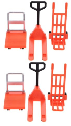 Gatuida 6 pièces Jouets Miniatures de Chantier pour Garçon Fille Accessoires de Barricade Routière et Brouettes Jeu Éducatif de Sécurité Routière pour Garçons et Filles