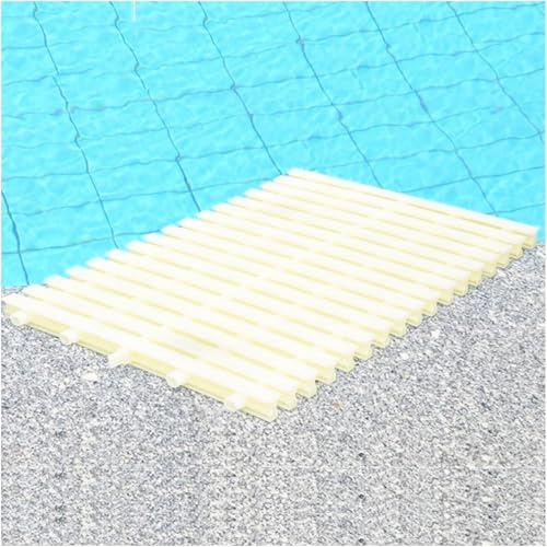 IPAGSEFWE Caillebotis en plastique pour piscine, Grilles de drainage for piscine, grille trop-plein en plastique ABS, à assembler soi-même, blanche, 35/40 x 100 cm(40x100cm)