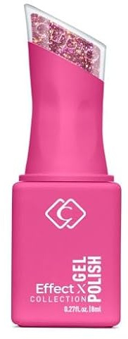 Cupio Gellack Effect X Collection Flash Blossom 8 ml – transparent effektgellack med ultrafint glitter, iriserande glans, professionell nail art, LED och UV