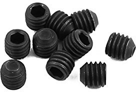 Sourcingmap 10Pcs Metal Black M3x3mm Hex Socket Grub Screw for RC Model Spare Part
