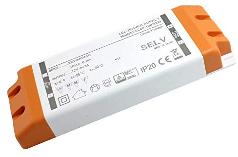 LED Trafo Transformator 36W 12V 3A, LED Treiber Netzteil, Keine Mindestbelastung, Kein Transformator-Rauschen Für MR11 G4 MR16 GU5.3 Lichtstreifen(1 Stück)