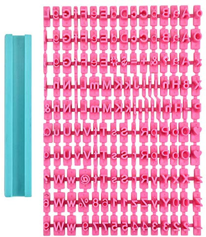 Moldes para Galletas con Letras, Alfabeto Número Cortadores Galletas, Sello de Pastel de Galleta Fondant, Cortadores de plastico de Embolo de Fondant, DIY Decoración de Pasteles de Galletas