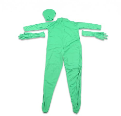 Zunate Body de Pantalla Verde Chromakey Body Suit Diseño Dividido de Cuerpo Completo para Fotografía Película Video Efecto de Foto, Apto para 160 Cm a 180 Cm de Altura(170cm)