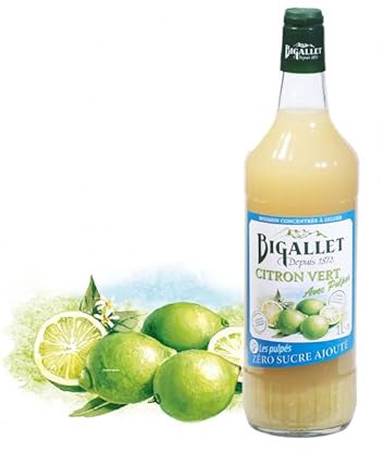 Concentré Citron Vert Les Pulpés sans sucre ajouté 1 L - Bigallet