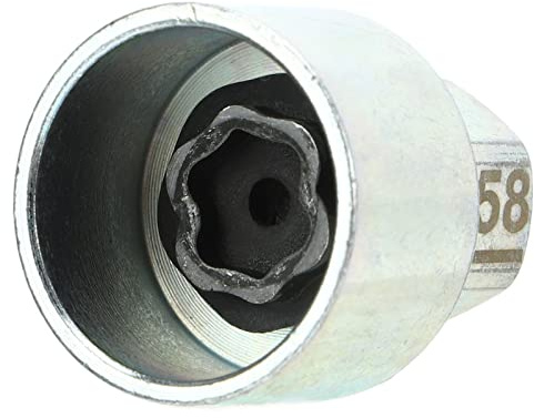Aramox Clé de Verrouillage de Roue Antivol pour Série 1 3 5 6 7 X1 X2 X3 X4 X5 X6 Z4, Douille de Retrait d'Écrou, Métal, 058