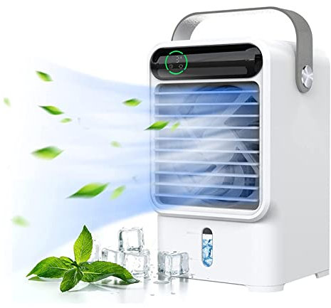 VVLXRIC Mini Condizionatore Portatile Display Digitale Regolabile Raffrescatore Ad Acqua Alta qualità Forte Rinfrescatori D Aria per Casa,Ufficio,Dormitorio