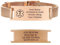 PJ JEWELLERY Personalised Medical Alert Bracelet Women - Customised Rose Gold Medical Identification Emergency SOS Bracelet Women's，Free Engraved Mesh Wire Belt Buckle Medical ID Bracelets,Adjustable
