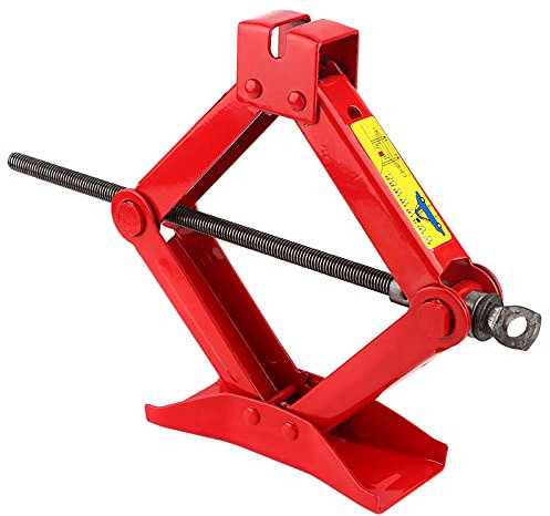 FLEXMAN Scheren Wagenheber, Robuster, Professioneller Auto Reifenheber aus Metall mit Extra Breiter Basis, Auto Kofferraum Reifen Hebewerkzeug für Den Außenbereich (1T)