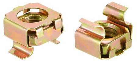 QUARKZMAN Dadi a Gabbia M10 per Armadio Rack Server, Acciaio Carbonio Zincato Giallo, 50pz