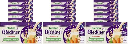 Blédina Blédiner Croissance Céréales/Carottes Petits Pois dès 12 Mois 500 ml - pack de 6 (Lot de 3)