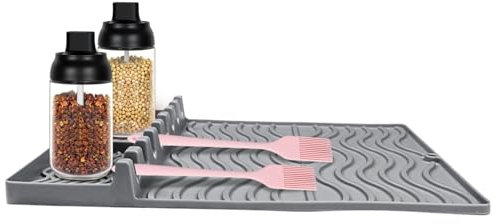 Tapis de barbecue en silicone, tapis de barbecue en silicone, tapis d'outils de barbecue, tapis de barbecue robuste, plaques de cuisson réutilisables pour barbecue de jardin, tapis de barbecue