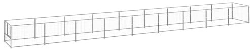 DYRJDJWIDHW hundebox kleine Hunde,knuffelwuff hundebox,Hundezwinger Silbern 9 m² StahlEntworfen für Garten und Terrasse.